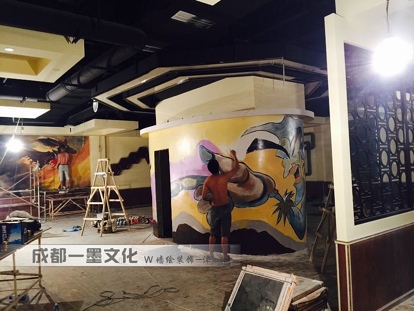 网吧墙绘，网咖墙绘（图ZNDAyMTM2MDY0） - 绘画 - 站酷设计师农村壁画原创素材 - 站酷ZCOOL