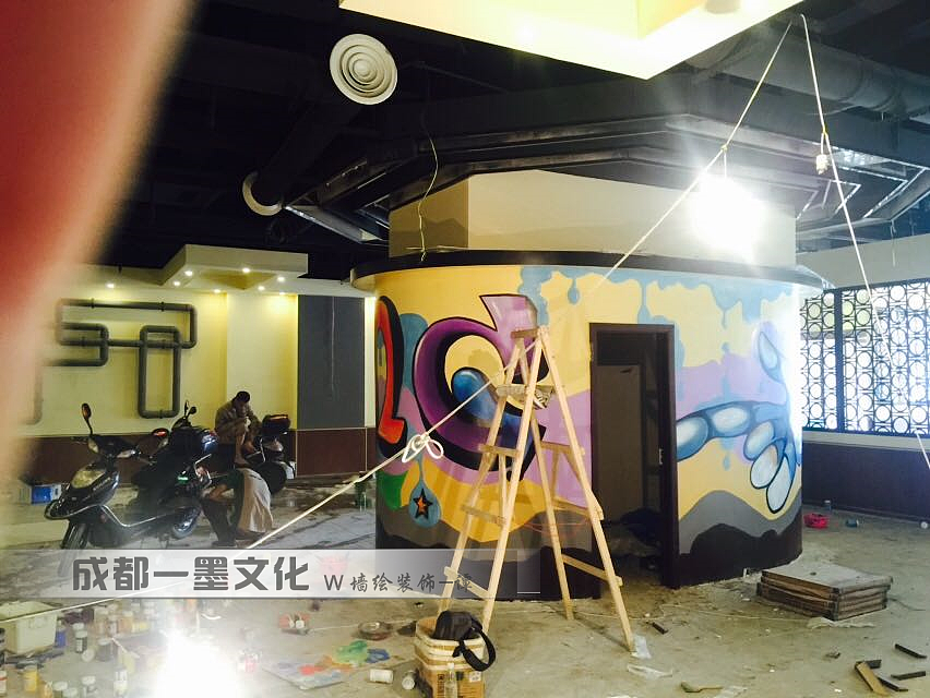 网吧墙绘，网咖墙绘（图ZNDAyMTM2MDk2） - 绘画 - 站酷设计师农村壁画原创素材 - 站酷ZCOOL