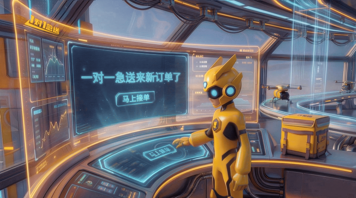 美团外卖一对一急送【破次元·极限救场】（图ZNDAyMTM3MDU2） - AI作品 - 站酷设计师顾得猫灵原创素材 - 站酷ZCOOL