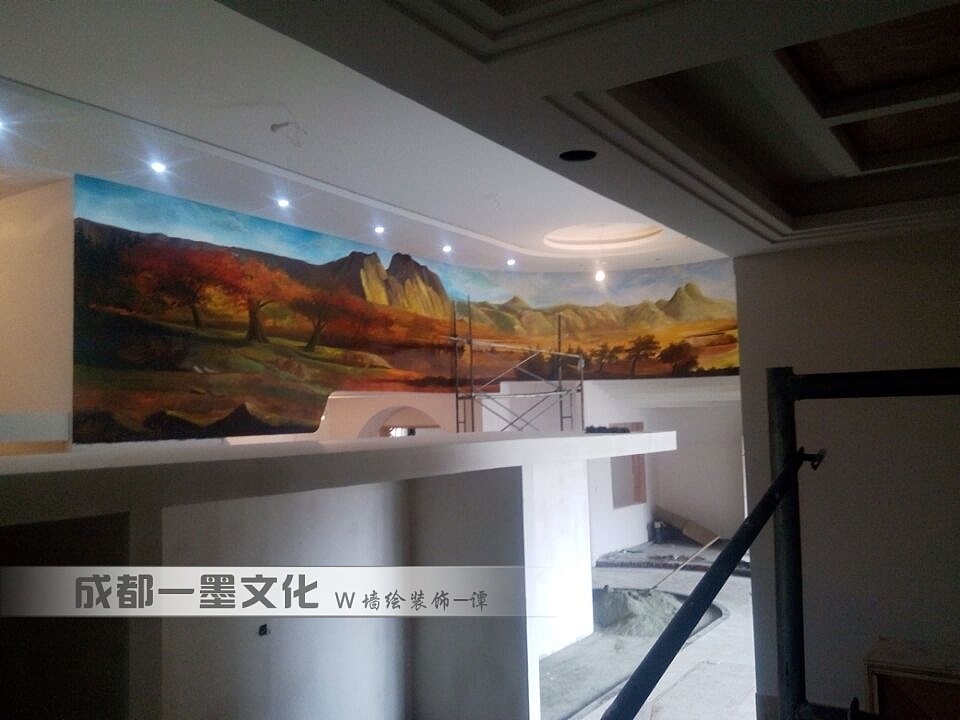 社区墙绘，风景油画（图ZNDAyMTM5NDQ0） - 绘画 - 站酷设计师新农村壁画原创素材 - 站酷ZCOOL