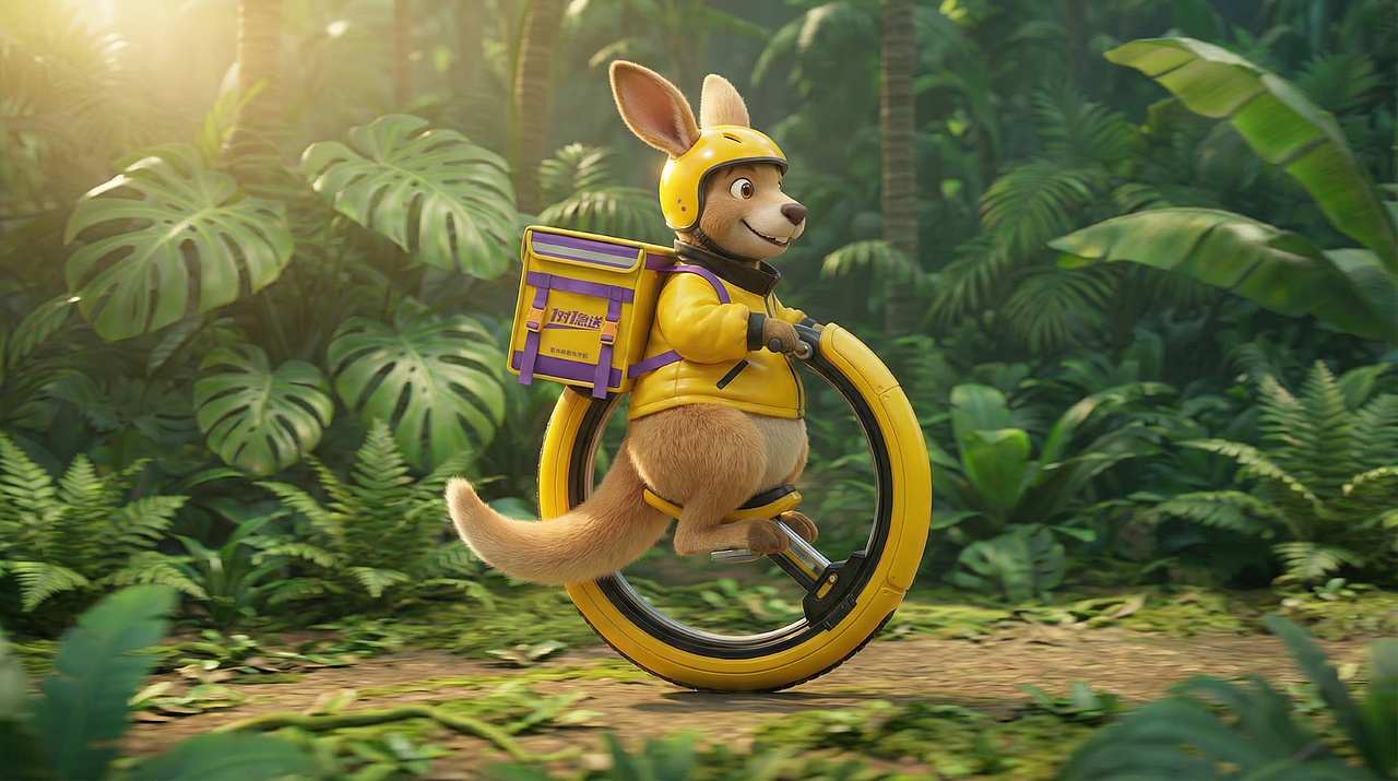 美团外卖 1 对 1 急送丨荒诞丛林，美味治愈（图ZNDAyMTM5ODMy） - AI作品 - 站酷设计师小杰AIGC原创素材 - 站酷ZCOOL