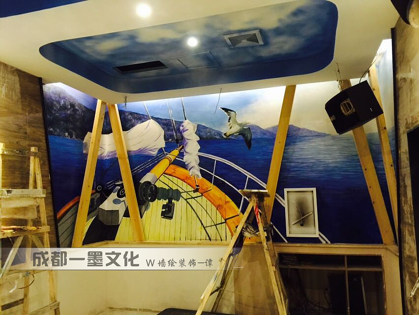 酒店墙绘，ktv墙绘（图ZNDAyMTQwNTU2） - 绘画 - 站酷设计师新农村壁画原创素材 - 站酷ZCOOL