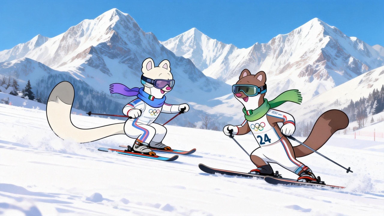 一滑到米兰（Tina&Milo高山滑雪体验版（图ZNDAyMTQ2Mzcy） - AI作品 - 站酷设计师南果梨AIGC原创素材 - 站酷ZCOOL