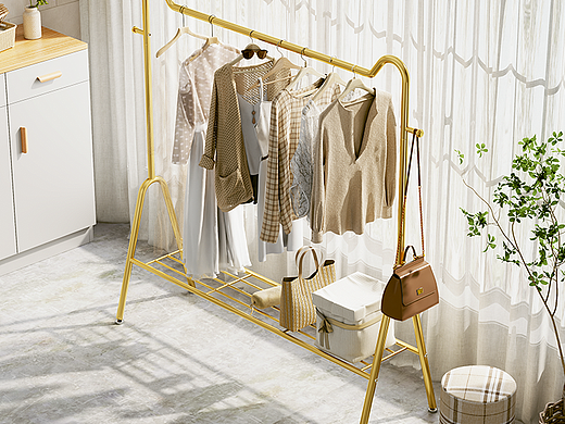 衣架灯光渲染干货！金属柔光质感拉满