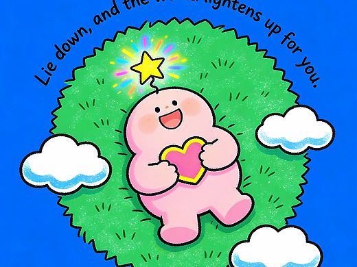 ?“一躺‘平’，就發(fā)‘光’”…（個人主頁-ZNzMxMDk1MDg=） - 兒童插畫 - 站酷設(shè)計師嘟嘟_Dudu原創(chuàng)素材 - 站酷ZCOOL