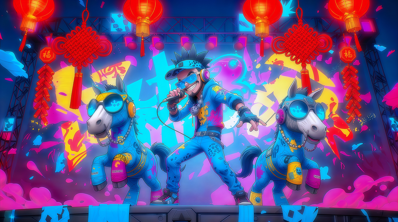 🔥赛博马年顶流！嘻哈×民俗的次元碰撞✨（图ZNDAyMTY2Njky） - AI作品 - 站酷设计师智绘马良原创素材 - 站酷ZCOOL