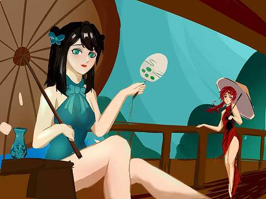 插画（个人主页-ZNzMxMTA5ODA=） - 创作习作 - 站酷设计师瑶瑶大怪物原创素材 - 站酷ZCOOL