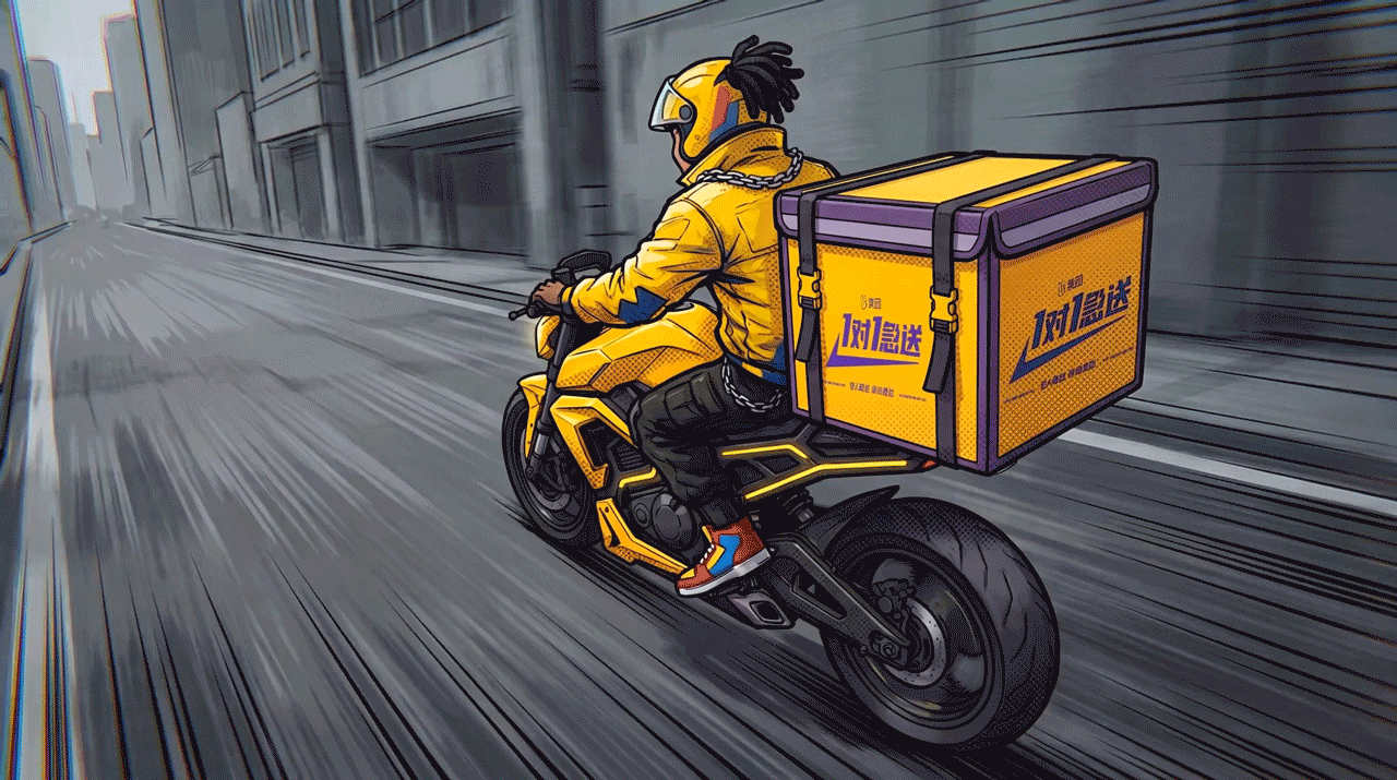 美团英雄·1对1急送（图ZNDAyMTgzMDk2） - AI作品 - 站酷设计师图鸽什么设计呀原创素材 - 站酷ZCOOL