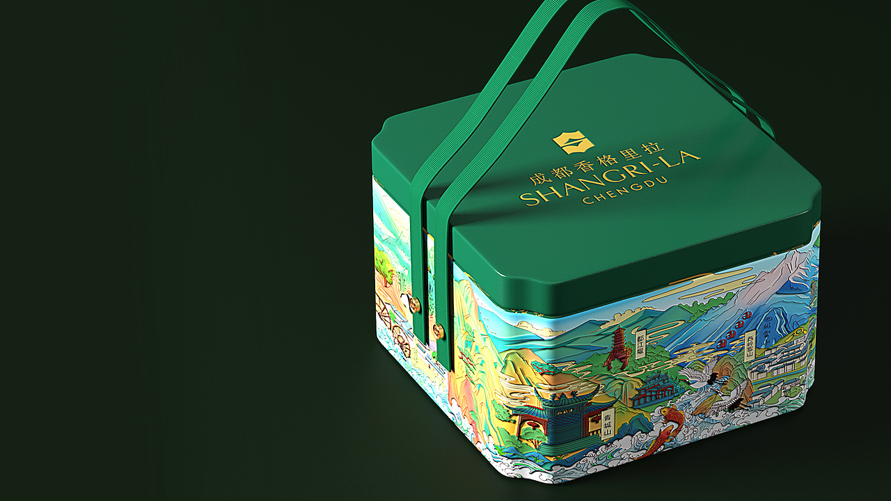 成都香格里拉丨精品成都特产礼盒-铁盒（图ZNDAyMTk2NjEy） - 包装 - 站酷设计师苟博一包装设计原创素材 - 站酷ZCOOL