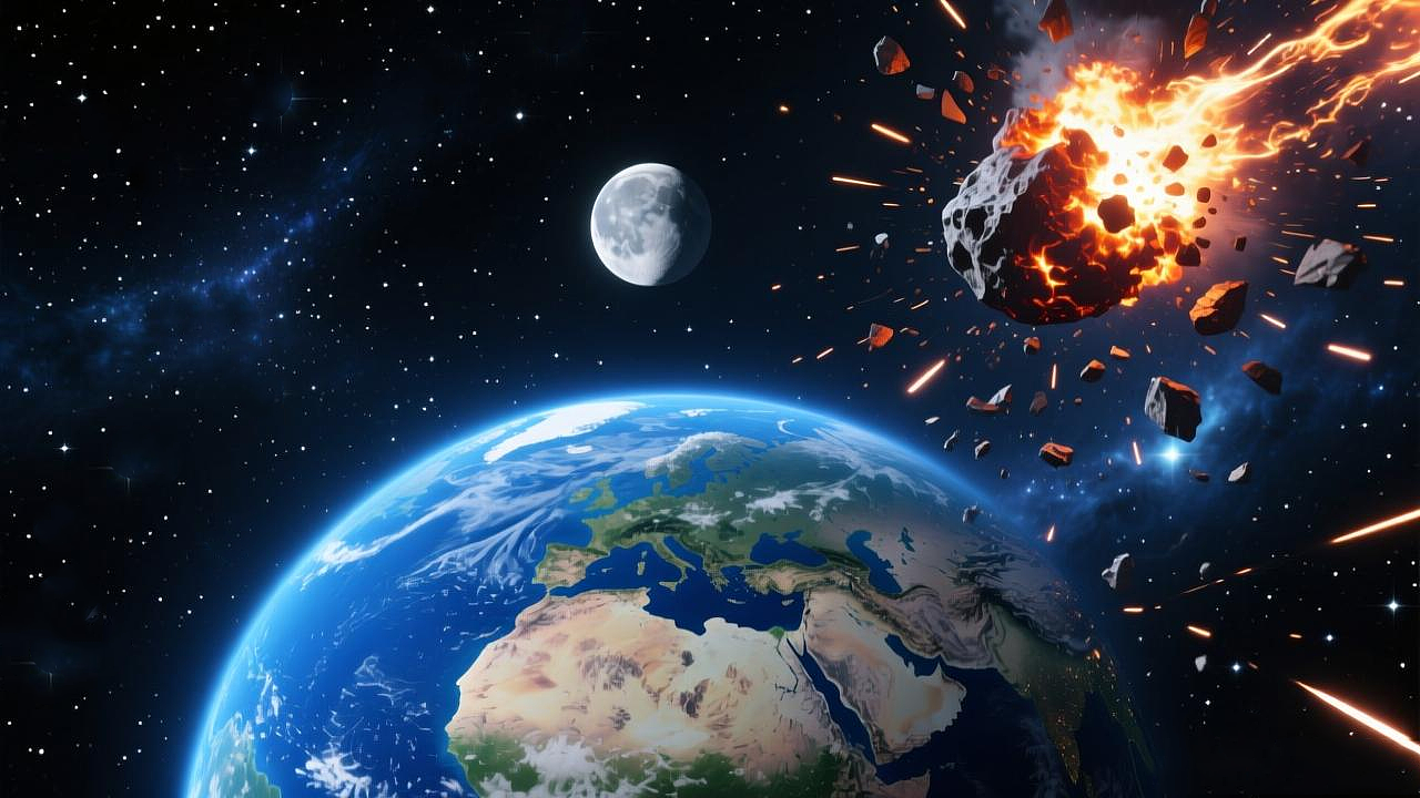 地月协防星际陨石（图ZNDAyMTk4MTY4） - AI作品 - 站酷设计师金麦穗1819原创素材 - 站酷ZCOOL