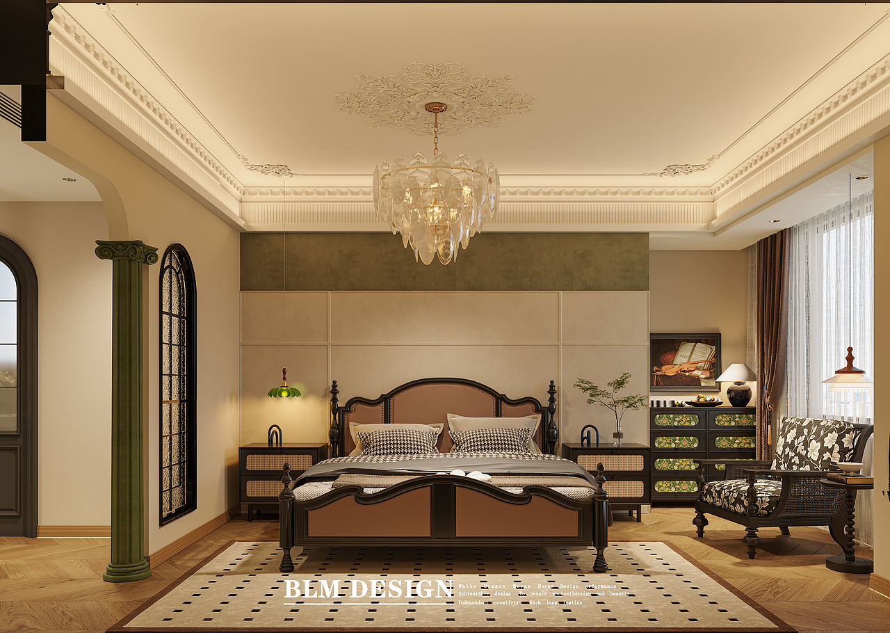 法式复古效果案例（图ZNDAyMTk4NDky） - 家装设计 - 站酷设计师艺米空间视觉表现原创素材 - 站酷ZCOOL