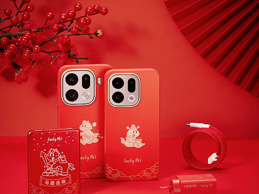 OPPOFind X9系列马年骐骥红配件鸿运版