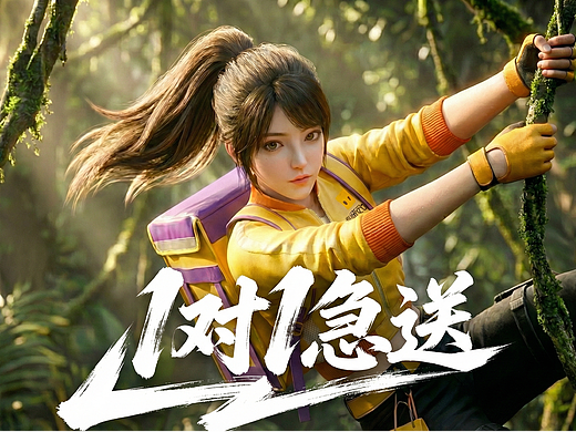 AIGC短片-雨林秘境探险 | 美团1对1急送！