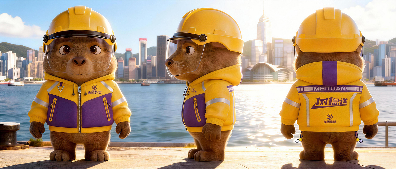 美团外卖1对1急送｜我的使命：安心送达（图ZNDAyMjE3MzY4） - AI作品 - 站酷设计师小恩子AIGC原创素材 - 站酷ZCOOL