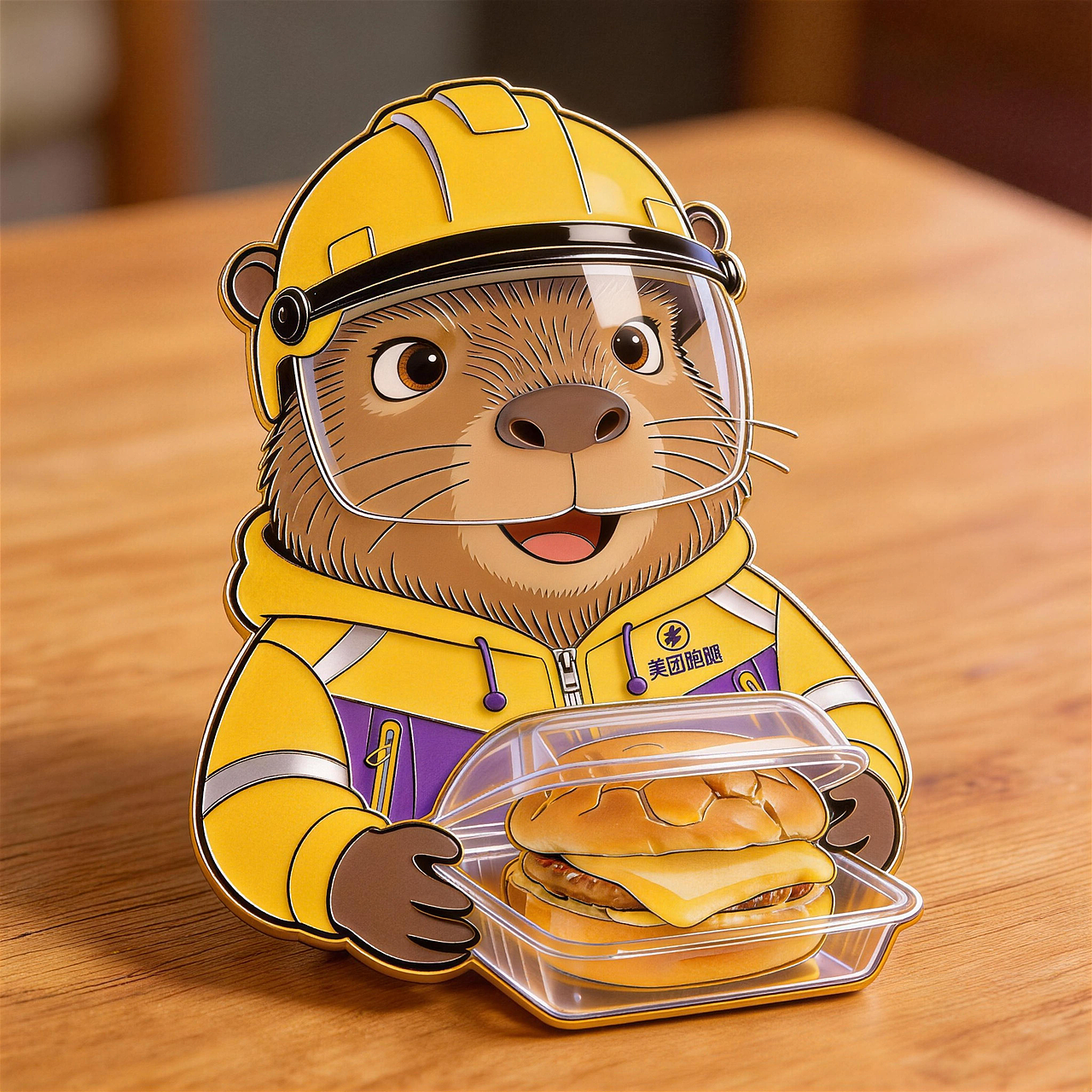 美团外卖1对1急送｜我的使命：安心送达（图ZNDAyMjE3Mzk2） - AI作品 - 站酷设计师小恩子AIGC原创素材 - 站酷ZCOOL