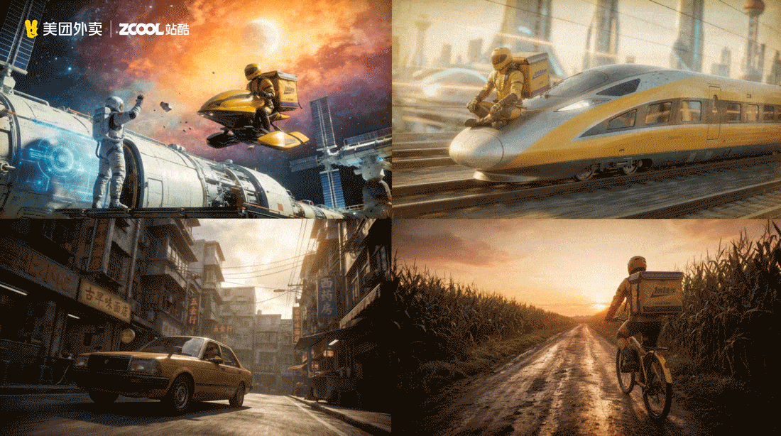 为童年，补一场圆满｜美团外卖1对1急送（图ZNDAyMjIyMTM2） - AI作品 - 站酷设计师设计狂魔画原创素材 - 站酷ZCOOL