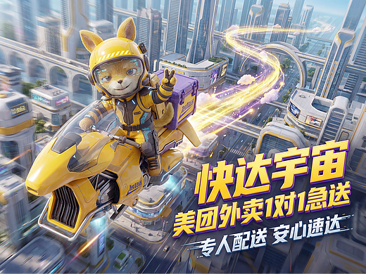 快達(dá)宇宙-向所有見(jiàn)義勇為的外賣員致敬!（個(gè)人主頁(yè)-ZNzMxMTYyMjQ=） - AI作品 - 站酷設(shè)計(jì)師阿羅啊阿羅原創(chuàng)素材 - 站酷ZCOOL
