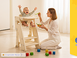 【母嬰-餐椅】3Dmax+PS渲染產(chǎn)品設(shè)計(jì)