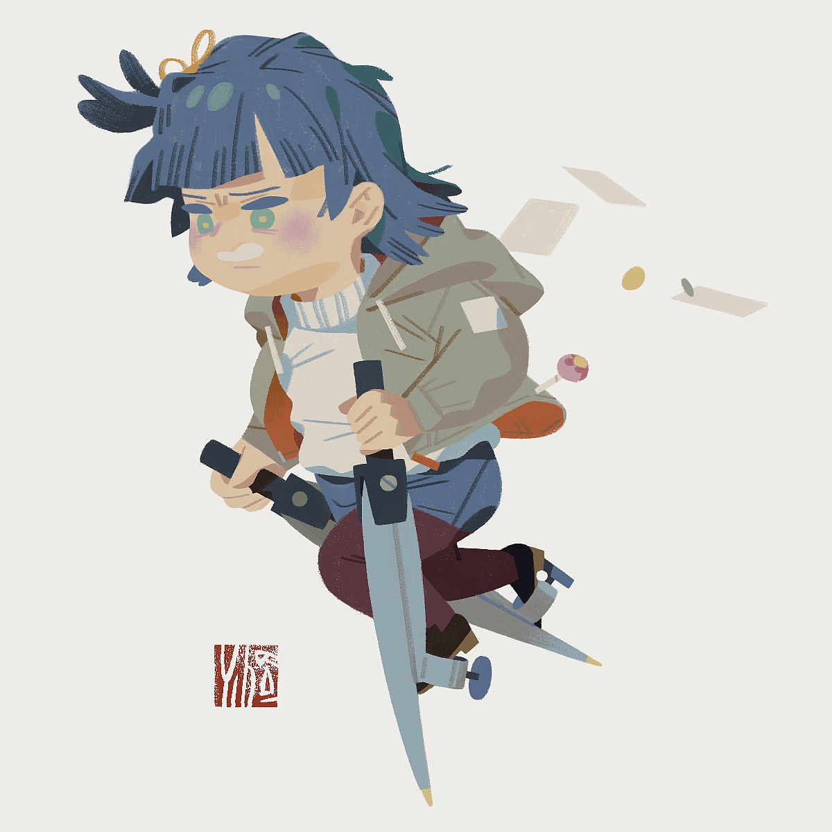 文具战争（图ZNDAyMjM0MTgw） - 创作习作 - 站酷设计师Yibao画画原创素材 - 站酷ZCOOL