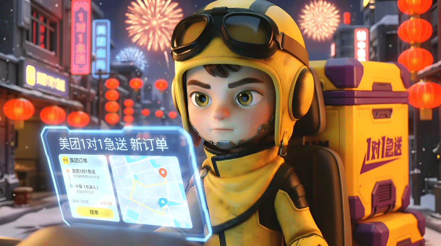 滚烫奇旅：多维星球送外卖（图ZNDAyMjM5Mjky） - AI作品 - 站酷设计师OK佩奇原创素材 - 站酷ZCOOL