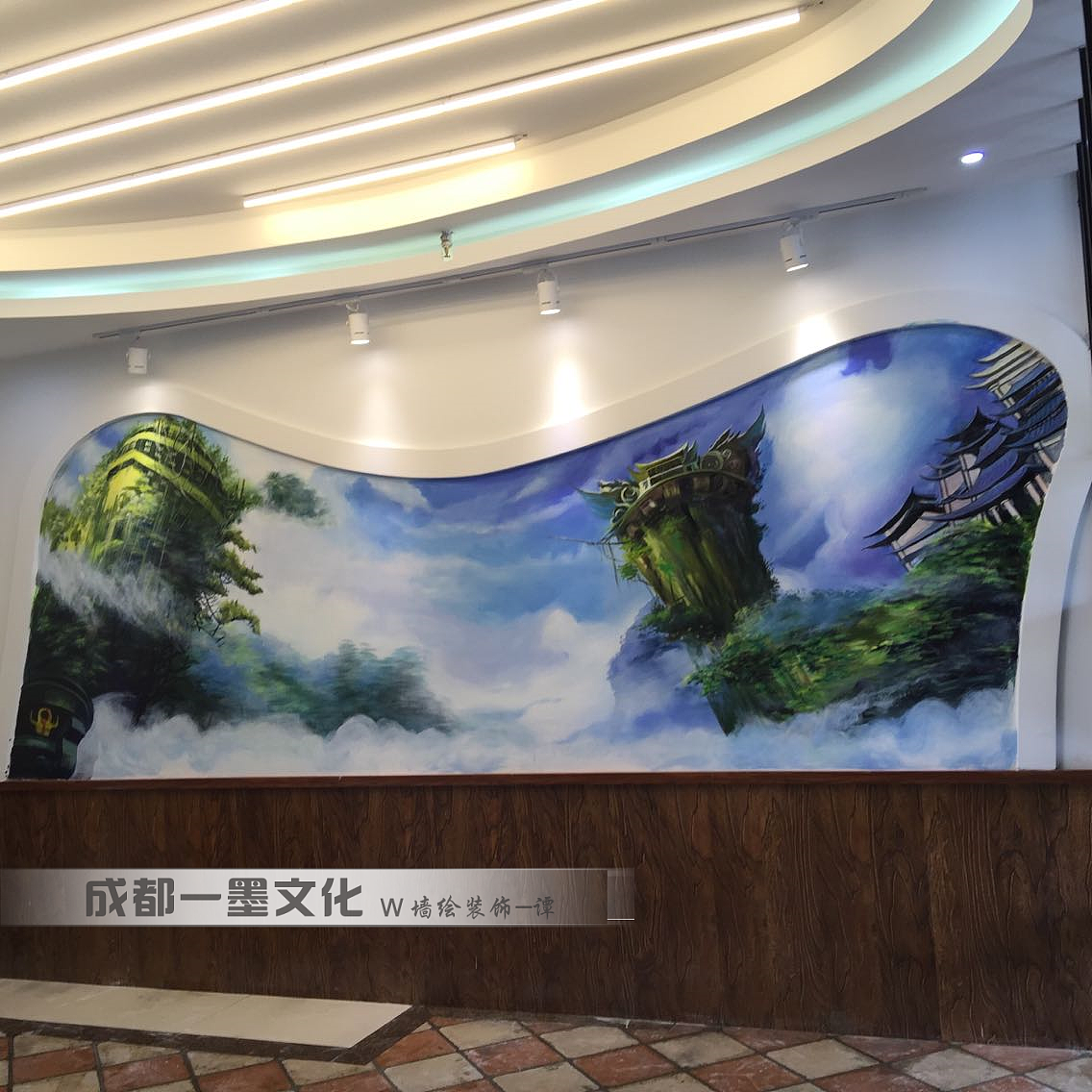 网吧墙绘，网咖墙绘，风景壁画（图ZNDAyMjM5NTUy） - 绘画 - 站酷设计师新农村壁画原创素材 - 站酷ZCOOL