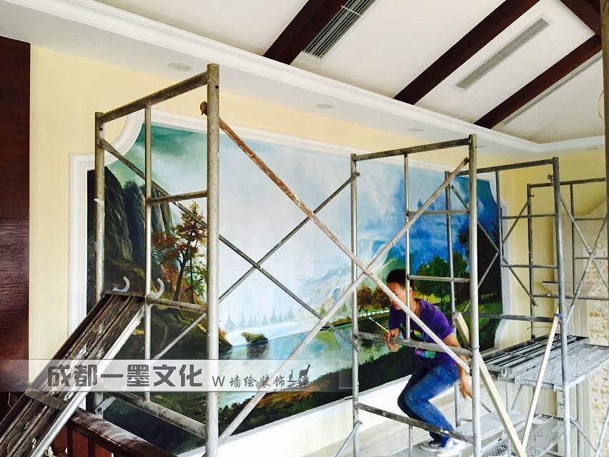 景区墙绘，风景油画（图ZNDAyMjQwMTQ0） - 绘画 - 站酷设计师新农村壁画原创素材 - 站酷ZCOOL