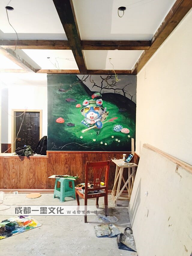 网吧墙绘，网咖装修（图ZNDAyMjQxNzE2） - 绘画 - 站酷设计师成都墙绘壁画原创素材 - 站酷ZCOOL