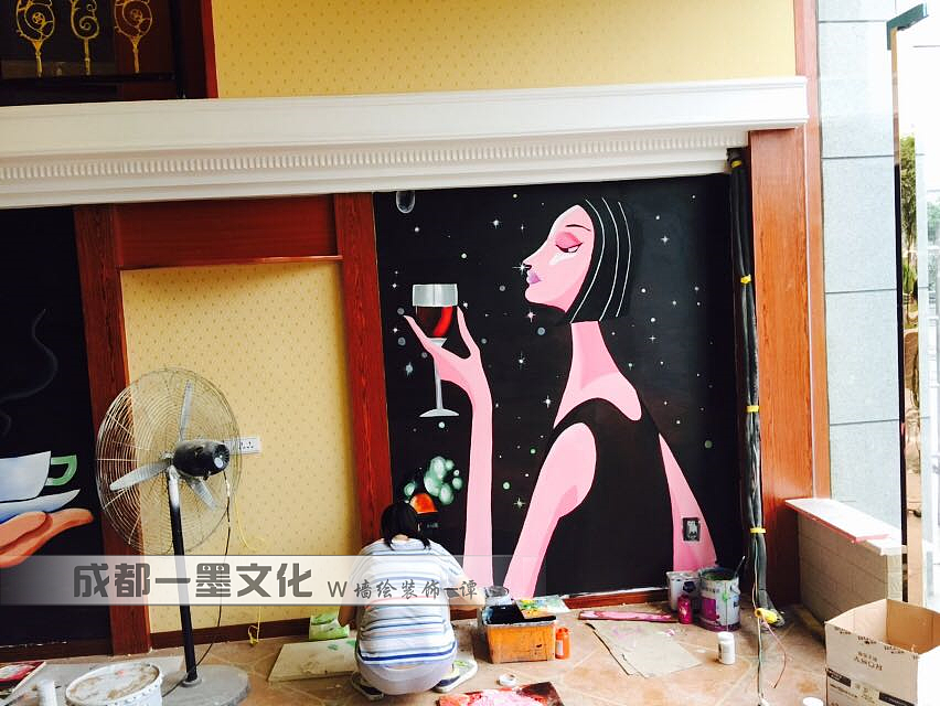 酒店墙绘，ktv墙绘（图ZNDAyMjQzNDI0） - 绘画 - 站酷设计师成都墙绘壁画原创素材 - 站酷ZCOOL