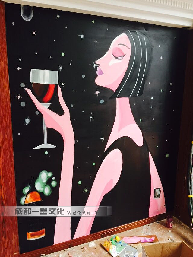 酒店墙绘，ktv墙绘（图ZNDAyMjQzNDM2） - 绘画 - 站酷设计师成都墙绘壁画原创素材 - 站酷ZCOOL