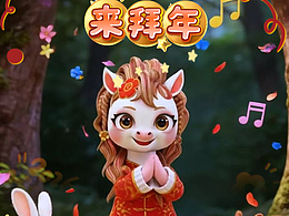小马“奔奔”来拜年