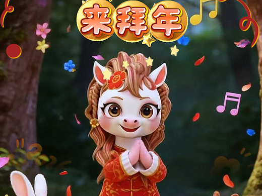 小马“奔奔”来拜年