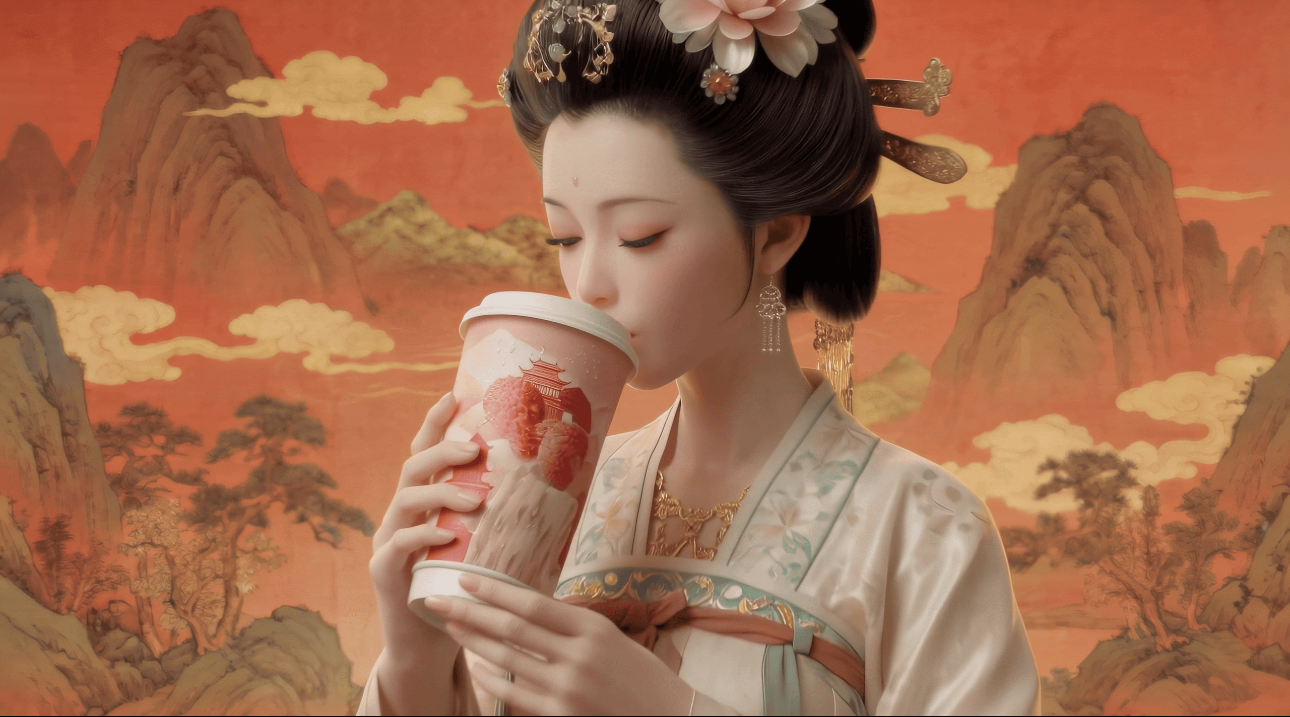 一骑红尘·跨时空急送（图ZNDAyMjQ5ODg0） - AI作品 - 站酷设计师Sahraa原创素材 - 站酷ZCOOL