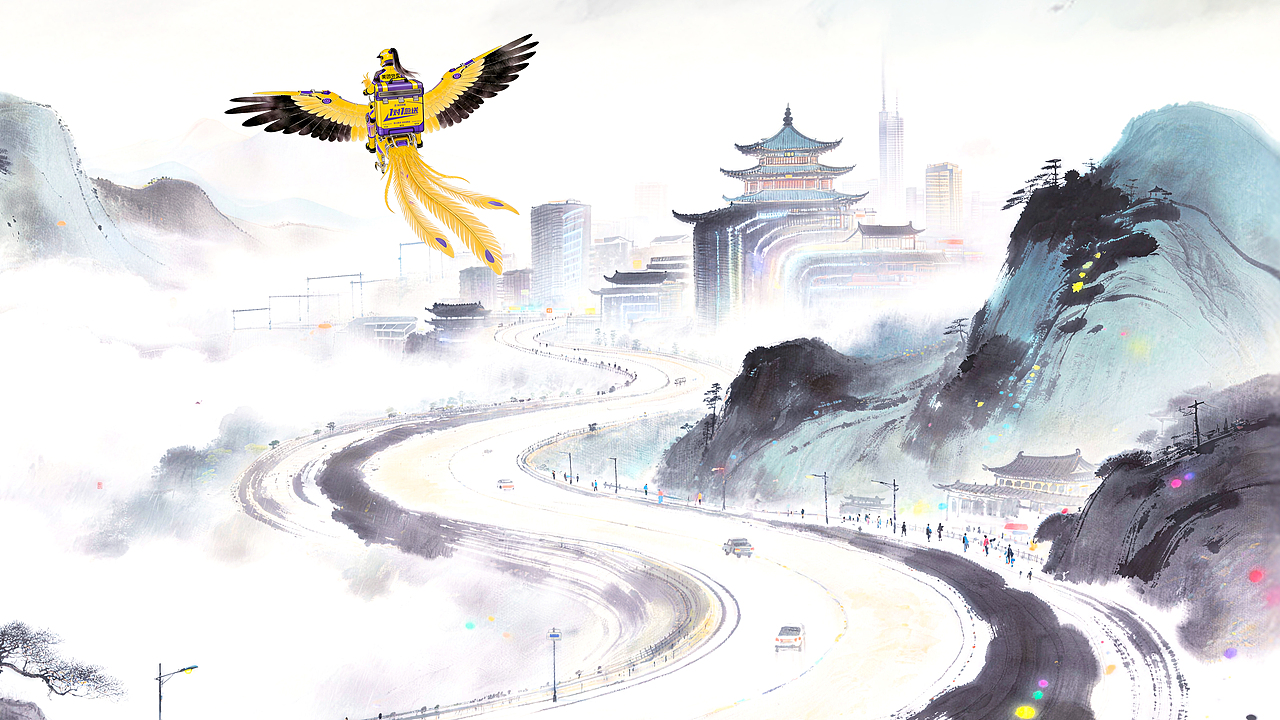 美团·凤凰骑士（图ZNDAyMjUxNDY4） - AI作品 - 站酷设计师夜猫君呀原创素材 - 站酷ZCOOL