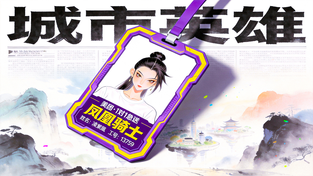 美团·凤凰骑士（图ZNDAyMjUxNDgw） - AI作品 - 站酷设计师夜猫君呀原创素材 - 站酷ZCOOL