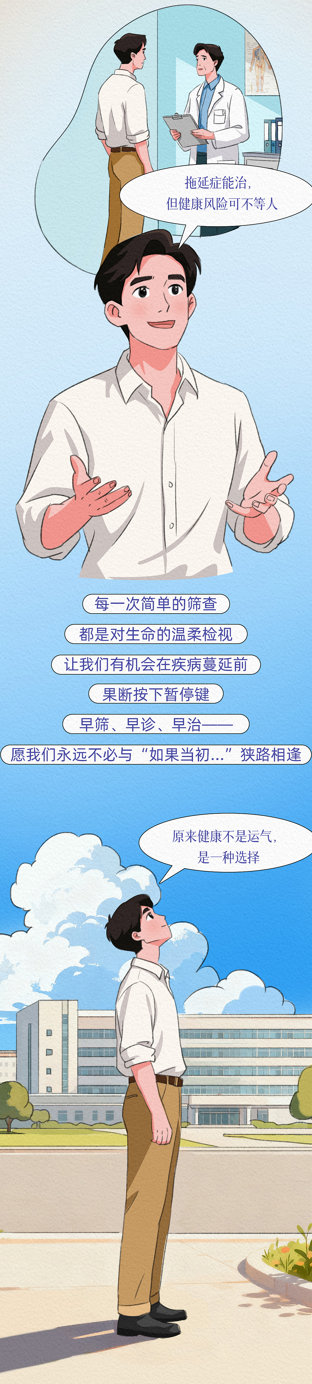 条漫设计 | 拖到晚期的肠癌，可以早发现（健康科普）（图ZNDAyMjU2MTA0） - 中/长篇漫画 - 站酷设计师小清SJQing原创素材 - 站酷ZCOOL