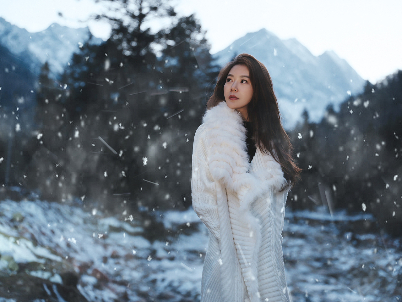 2026 姑娘山雪景（图ZNDAyMjU5ODMy） - 人像摄影 - 站酷设计师艺麦尔修图原创素材 - 站酷ZCOOL