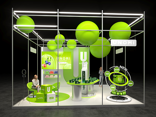 Booth｜UNOMI 2025 超吸睛的小展台设计💚
