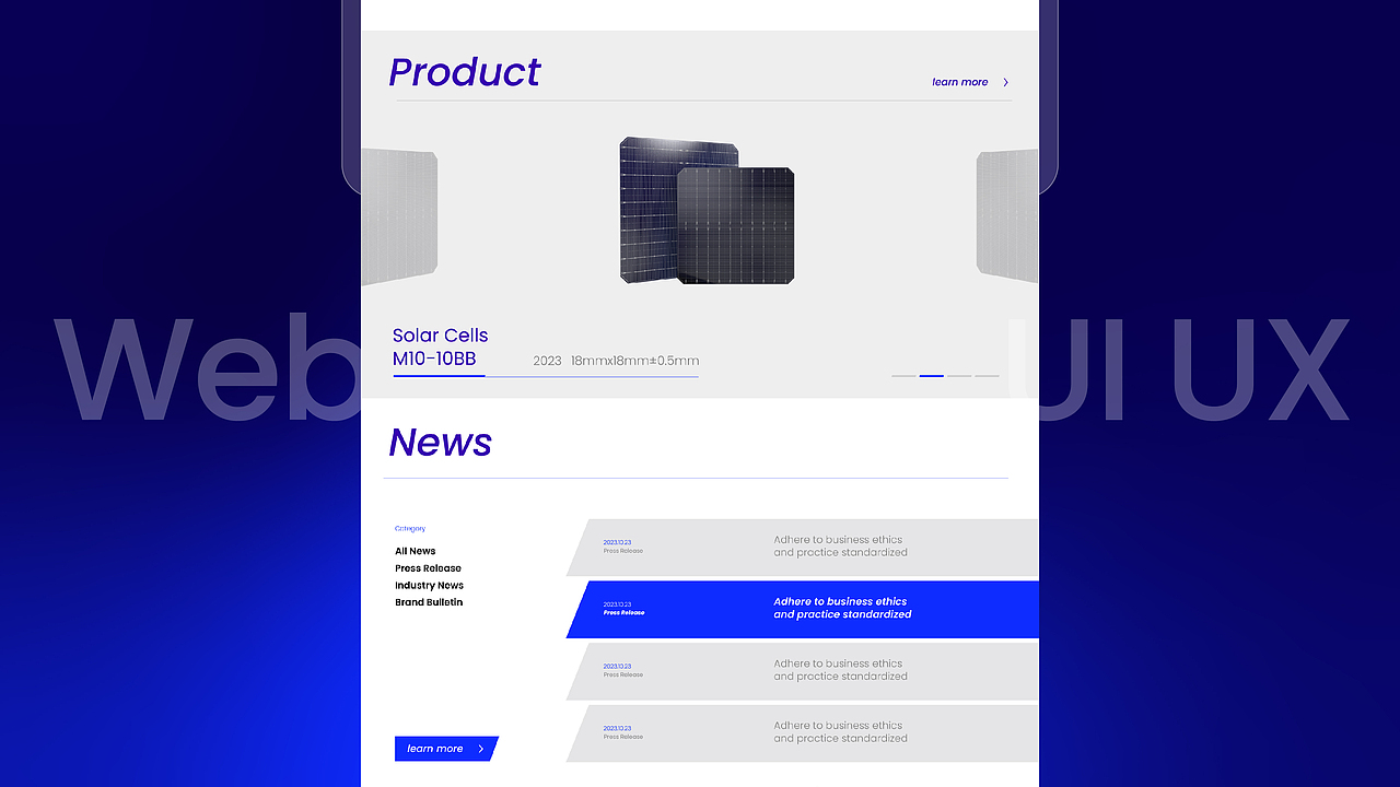 原创｜TOYOSOLAR光伏品牌网页设计（图ZNDAyMjYxMTg0） - 企业官网 - 站酷设计师意识形体原创素材 - 站酷ZCOOL