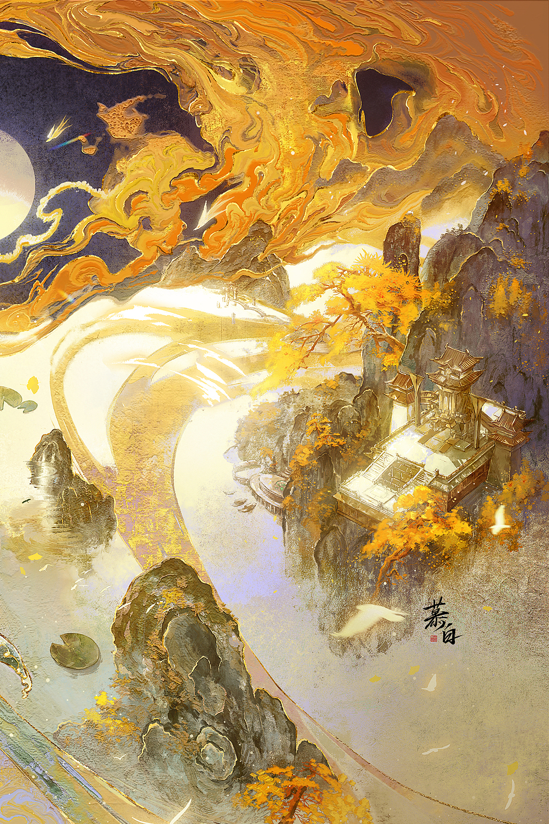 二重螺旋海报-华胥一梦（图ZNDAyMjc5NTMy） - 商业插画 - 站酷设计师慕白__原创素材 - 站酷ZCOOL