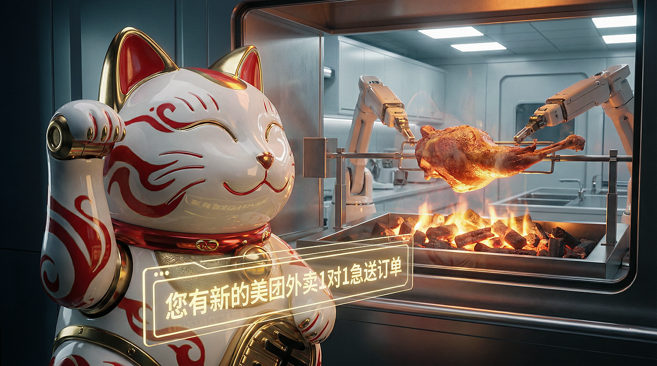 美团外卖1对1急送，一眨眼就到（图ZNDAyMjkwMjAw） - AI作品 - 站酷设计师辰火原创素材 - 站酷ZCOOL