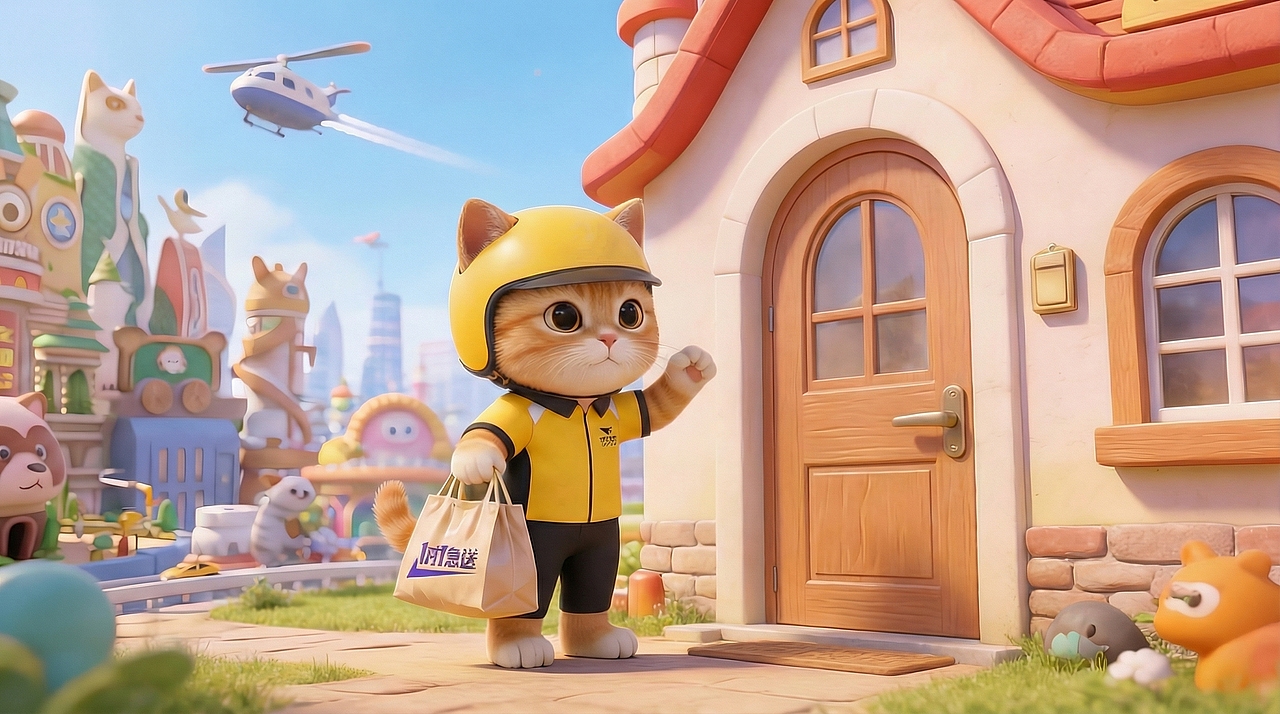 猫猫送餐记（图ZNDAyMjkyODIw） - AI作品 - 站酷设计师山外原创素材 - 站酷ZCOOL