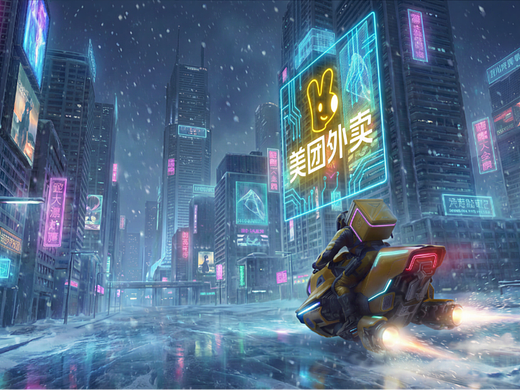 “急”寒之我在美團(tuán)送外賣（個(gè)人主頁-ZNzMxMjI1OTI=） - AI作品 - 站酷設(shè)計(jì)師一天畫不完Ye原創(chuàng)素材 - 站酷ZCOOL