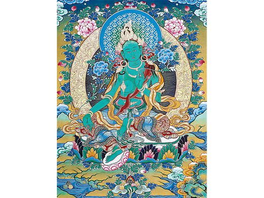 綠度母唐卡（個人主頁-ZNzMxMjMwMTI=） - 藝術(shù)插畫 - 站酷設(shè)計師央賽影視設(shè)計原創(chuàng)素材 - 站酷ZCOOL