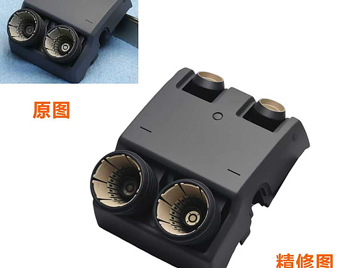 【电子配件精修】双孔连接模块：护肌理，修工业稳定感