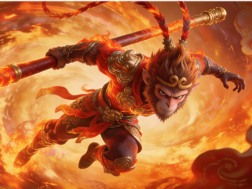 动感的孙悟空艺术形象动画