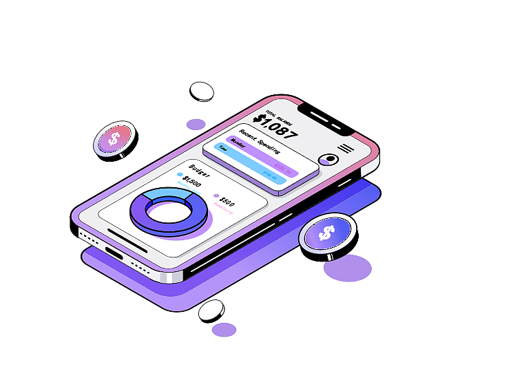 2.5D手机插画（练习版）（图ZNDAyMzAyOTEy） - 创作习作 - 站酷设计师吴凯妹原创素材 - 站酷ZCOOL