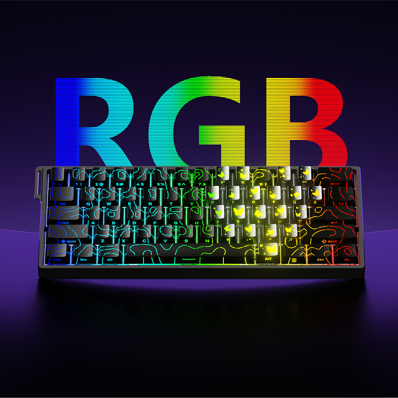 狼蛛WIN60 | 爱心蝴蝶键帽 | 详情页（图ZNDAyMzA0OTc2） - 产品 - 站酷设计师原谅我的执着原创素材 - 站酷ZCOOL