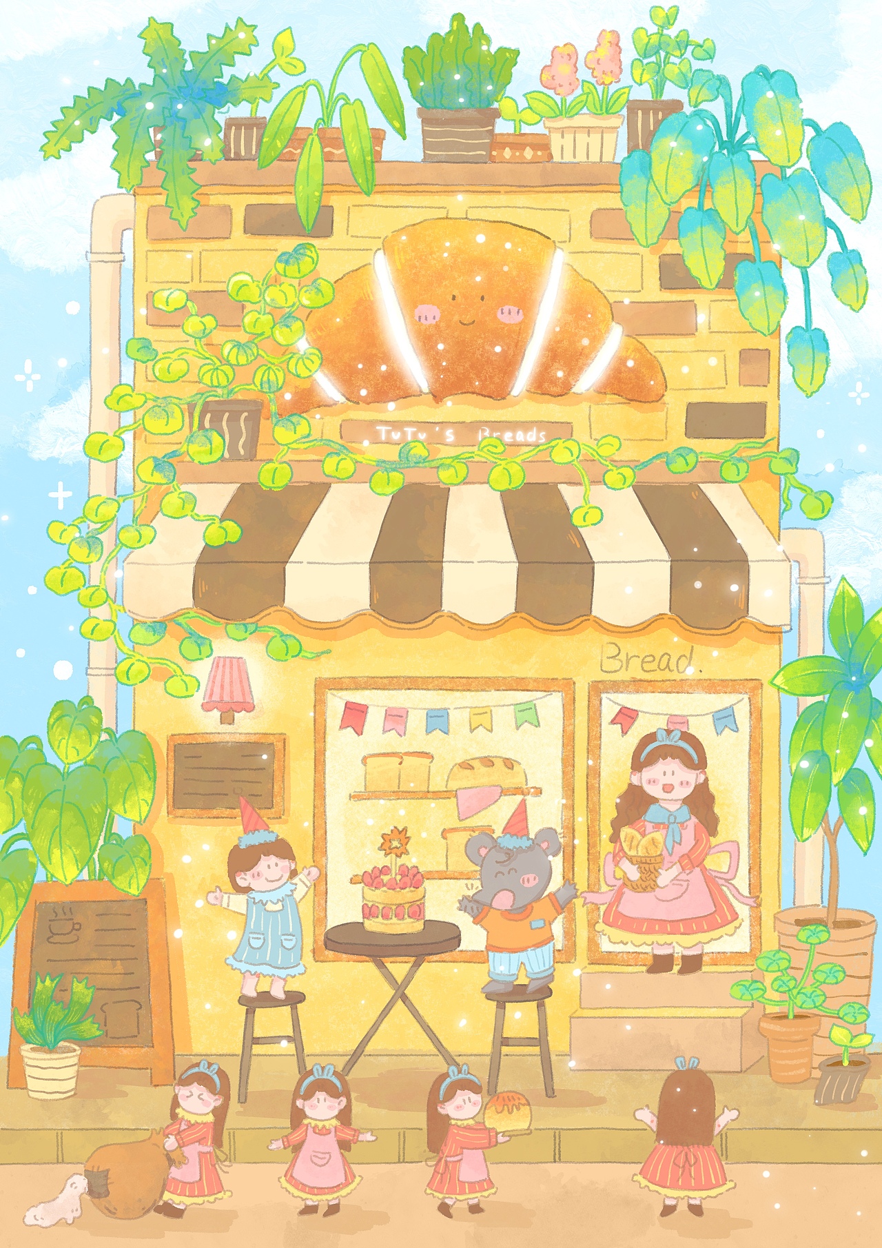 面包店🍞（图ZNDAyMzA4NzE2） - 儿童插画 - 站酷设计师涂涂er原创素材 - 站酷ZCOOL