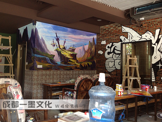 网吧墙绘，网咖墙绘