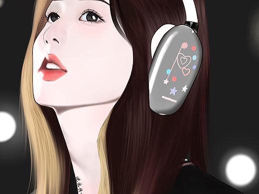 白鹿头像绘画过程